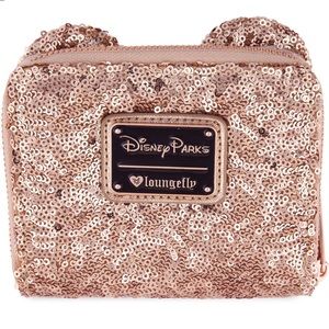 RoseGold Minnie Mouse Sequined Wallet by Loungefly